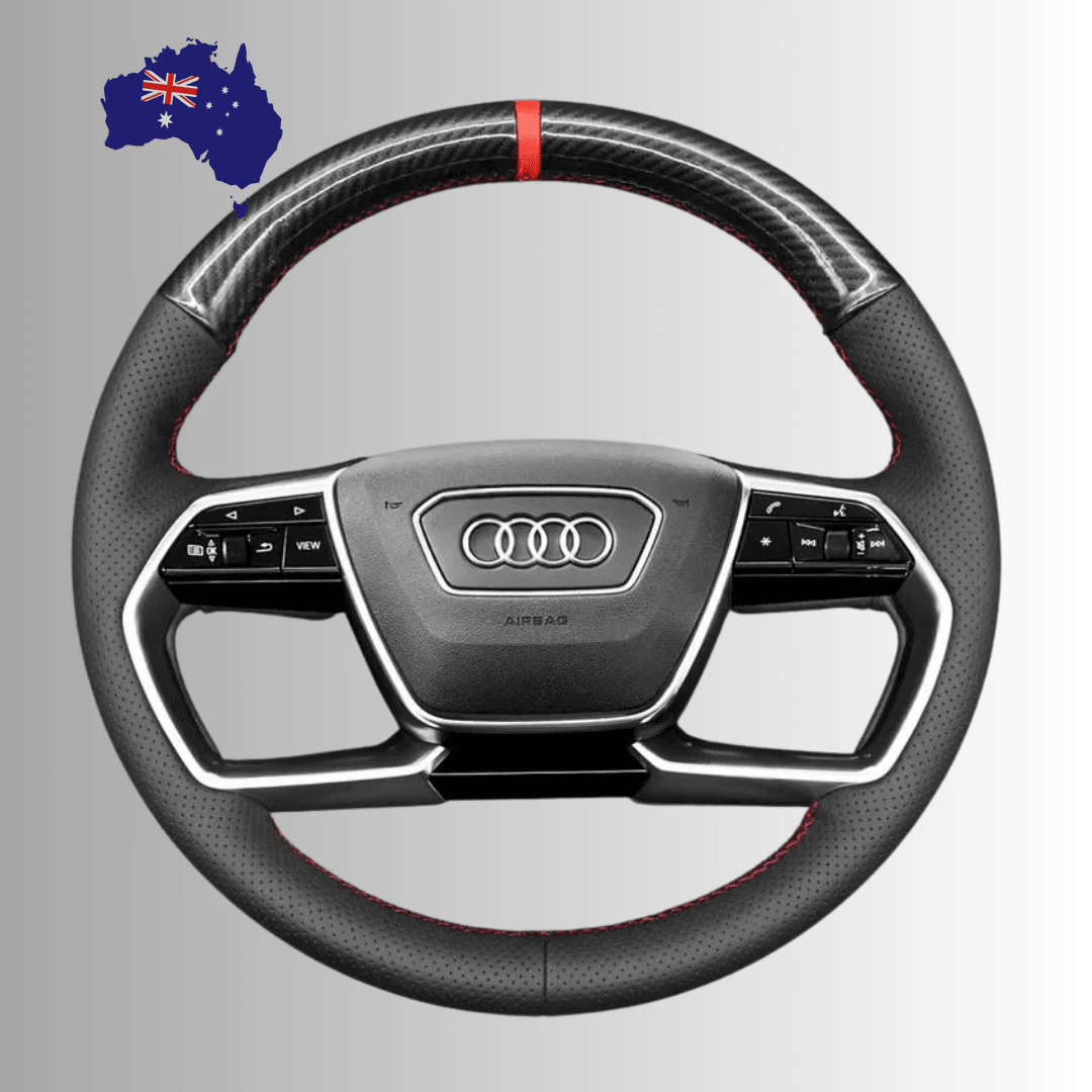 Steering Wheel Cover wrap for Audi A6 A7 A8 A8L S8 ETRON 2019-2023