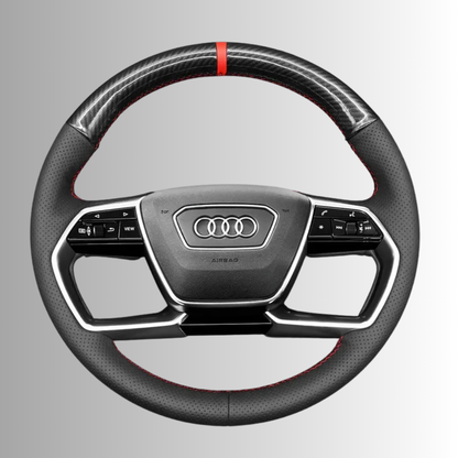 Steering Wheel Cover wrap for Audi A6 A7 A8 A8L S8 ETRON 2019-2023